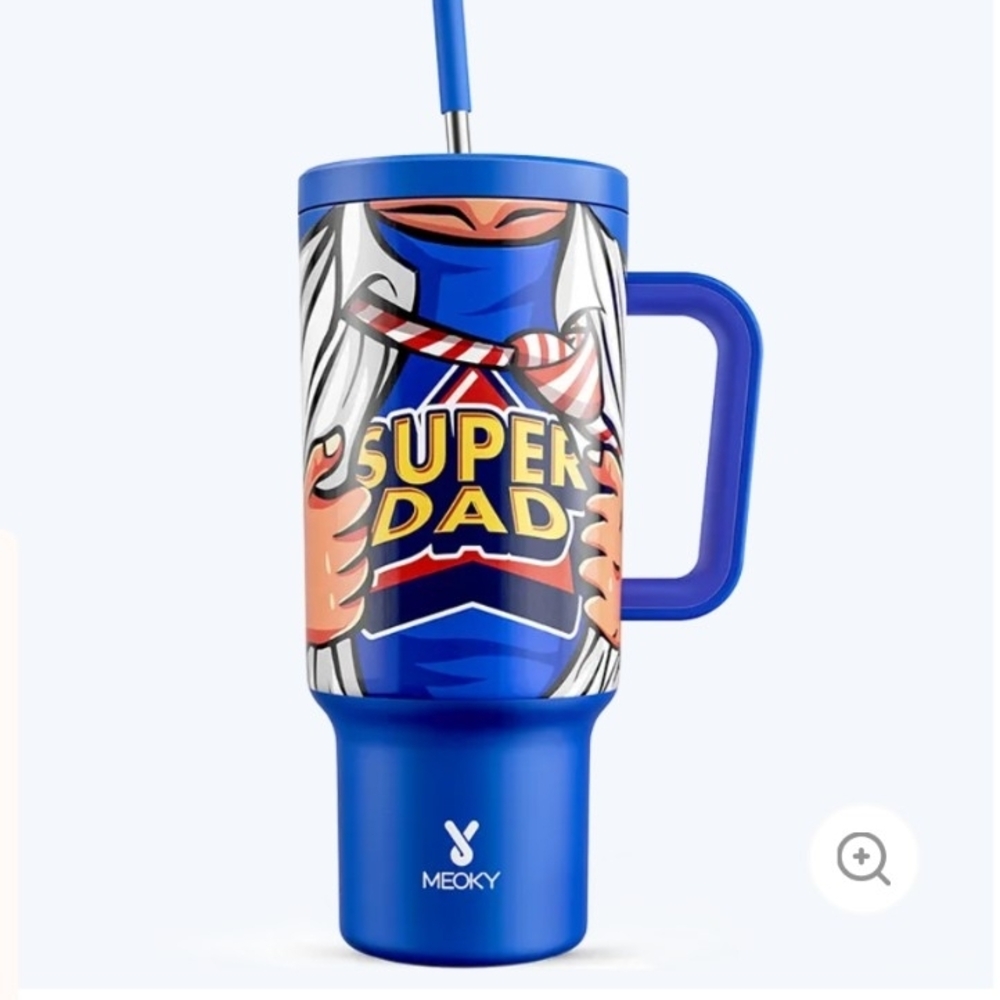 Meoky 40 Oz Super Dad Tumbler New In Box